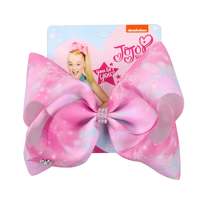 2019 Весенняя новая модель Jojo Siwa8 дюймов Снежная заколка в виде бантика детские