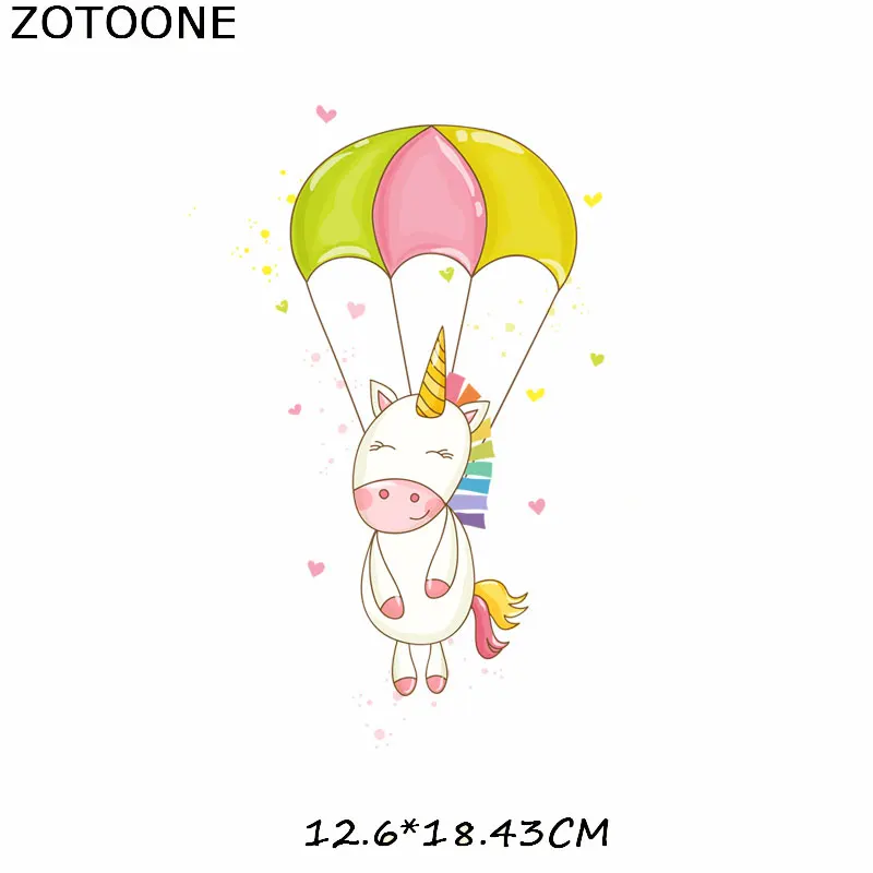 ZOTOONE Единорог утюжок для передачи тепла патчи детской одежды DIY Аппликация в