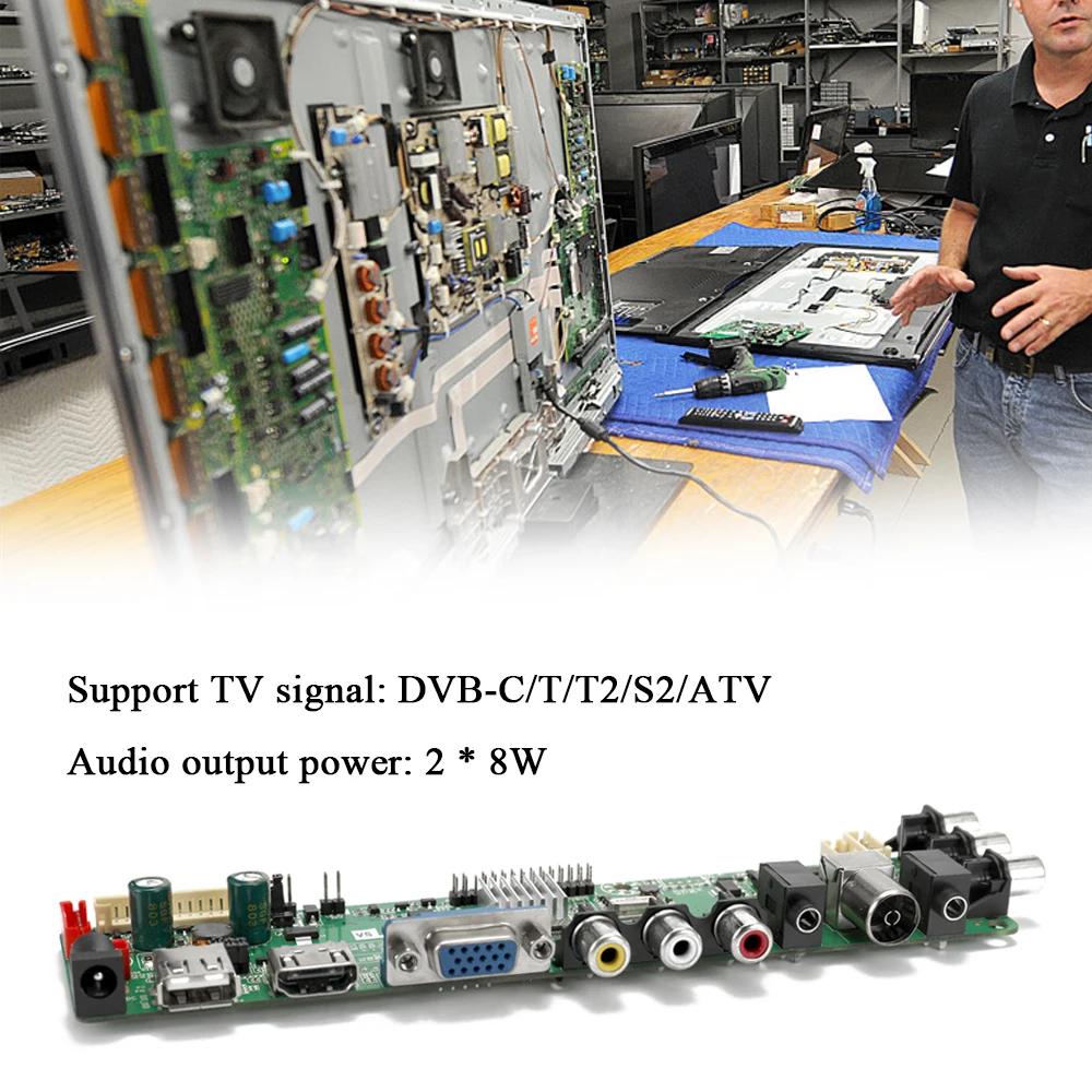 D ТВ 3663-как V2.0 цифровой телевизионная плата DVB-T2 Универсальный ЖК-дисплей