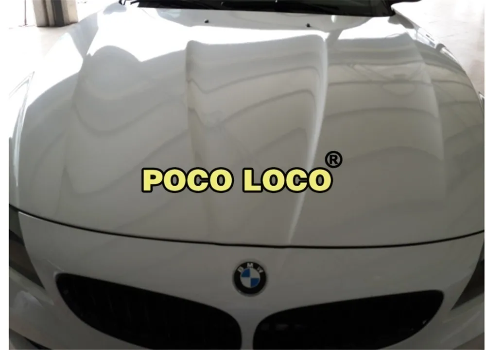 Высокоэластичная блестящая белая виниловая пленка для обмотки автомобиля крыши