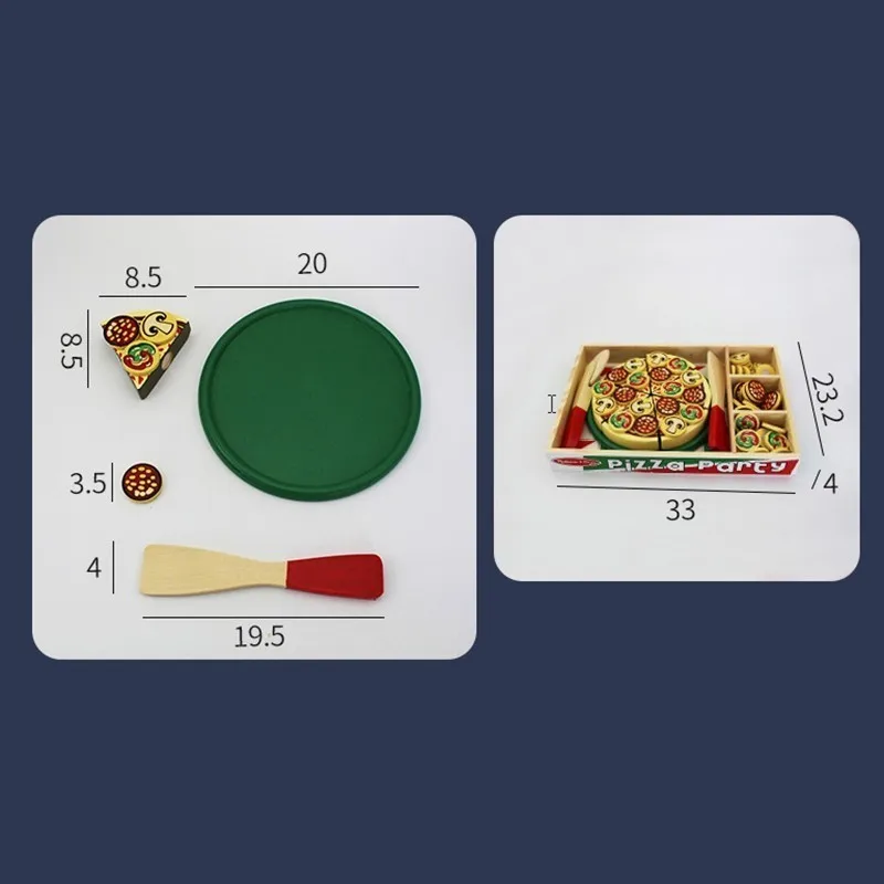 

Simulation Wooden Toys Pizza Cutting Cakes Pretend Play Toy Kitchen Education Foods Classic Game Montessori Safety Toys For Kids