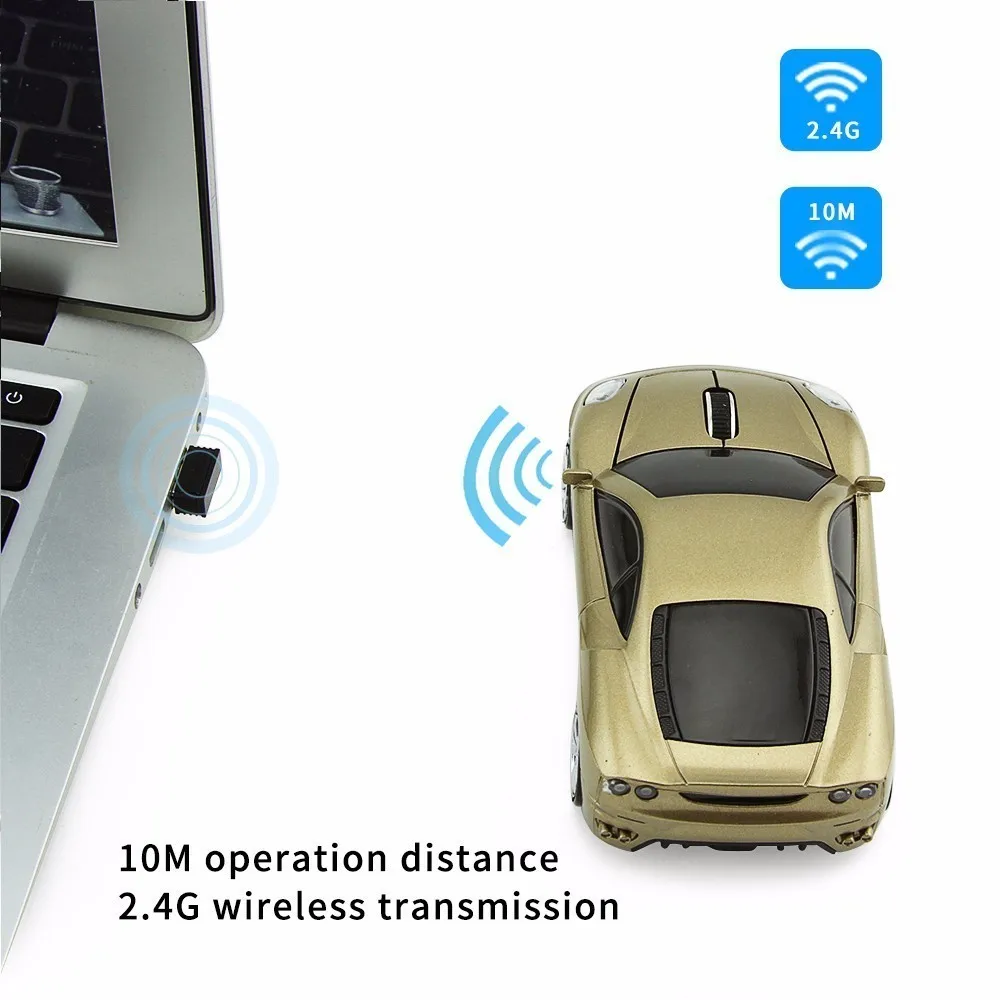 Беспроводная оптическая Автомобильная мышь CHYI 1600DPI USB крутой 3D дизайн автомобиля
