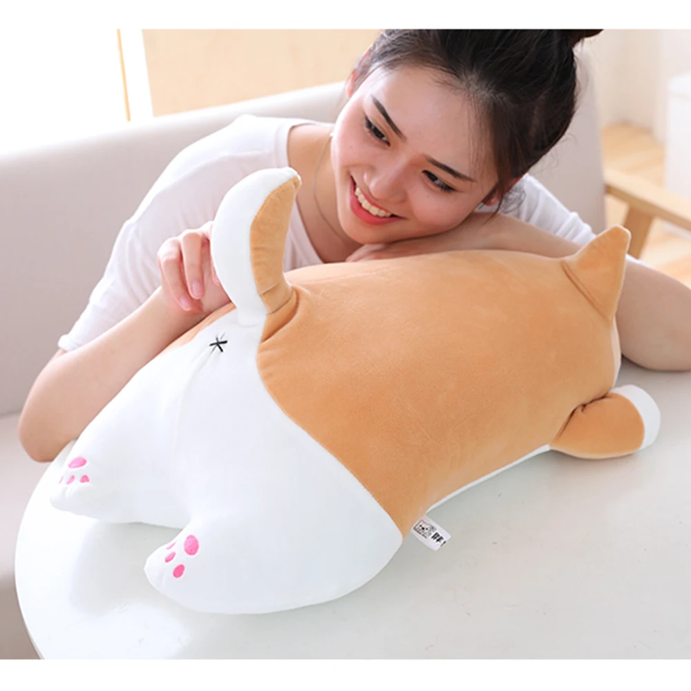35CM Cute Down Cotton Toy Dog Shiba Inu Keji Doll Pillow Round Smile Eyes 2019 New | Игрушки и хобби