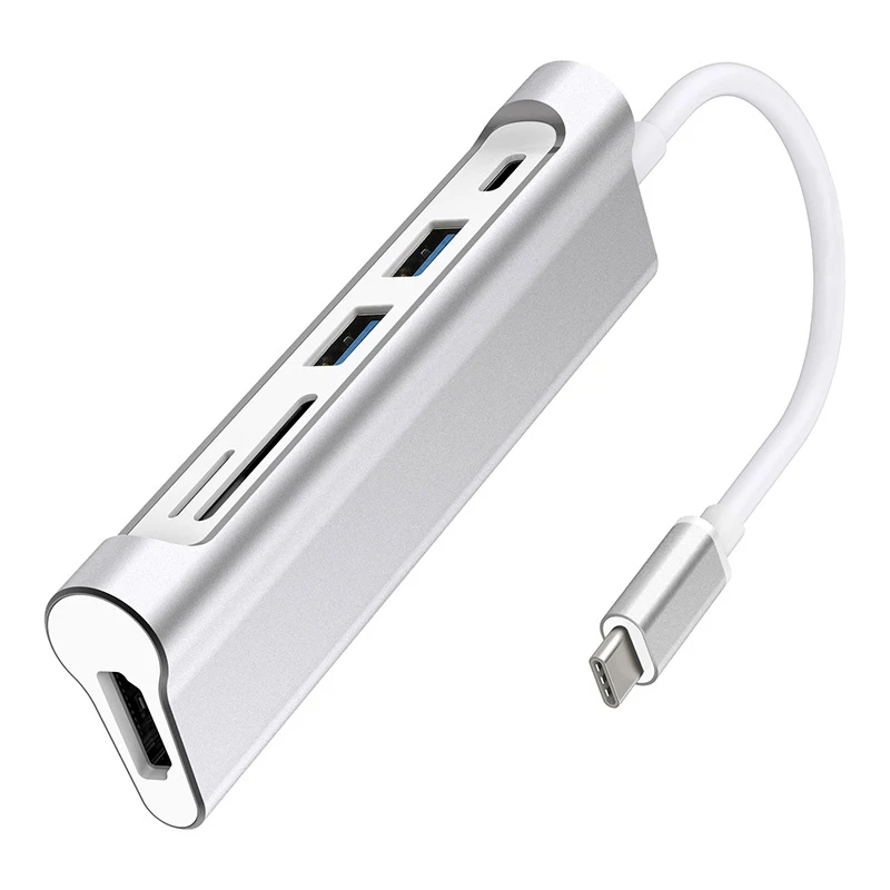 Многофункциональная док станция 6 в 1 Type C Usb3.1 Hub для Hdmi / Usb Sd Tf 2018 Hub|Картридеры| |