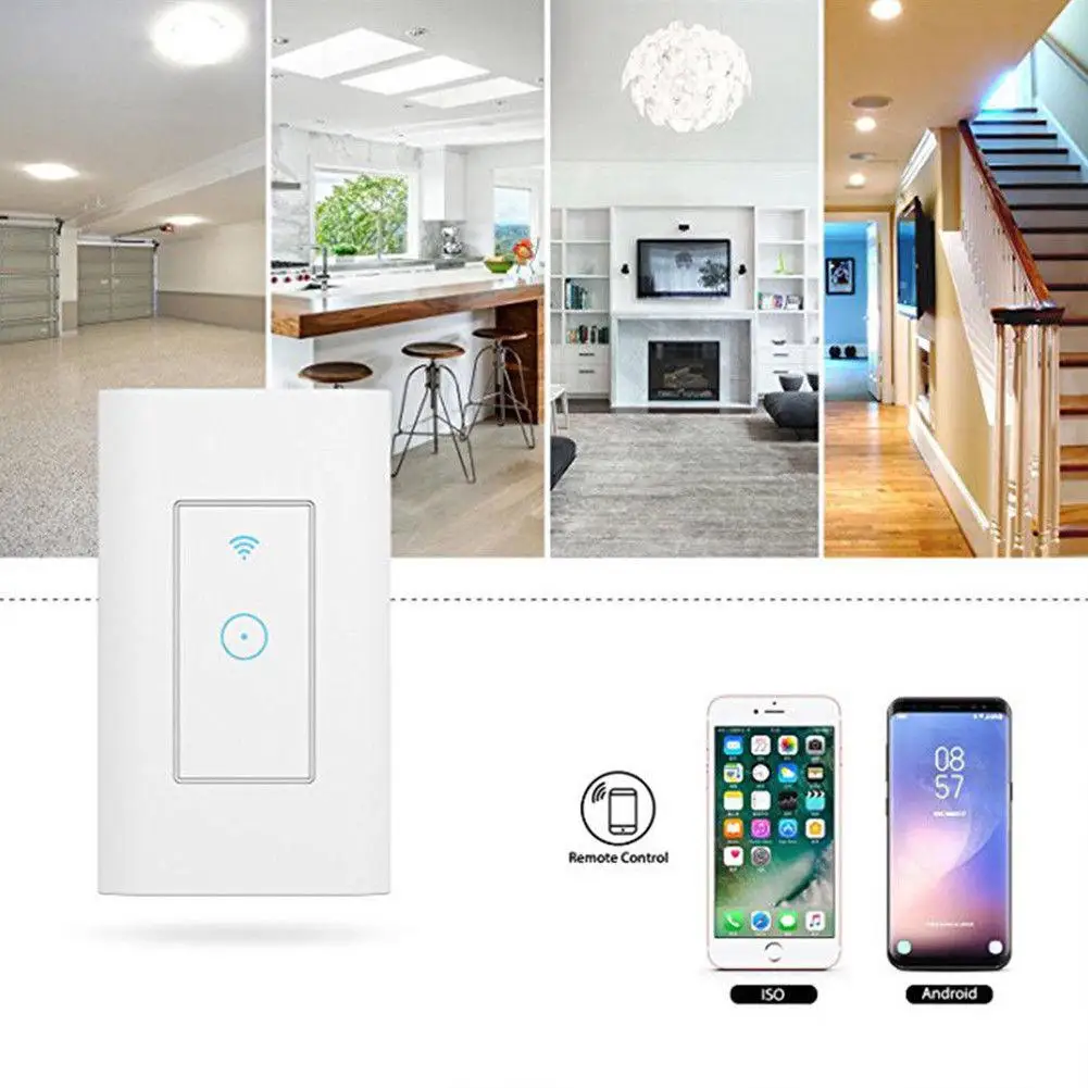 BEESCLOVER Smart Wifi светильник настенный выключатель сенсорный пульт дистанционного
