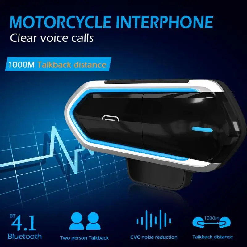VODOOL мотоциклетный шлем гарнитура 450 мАч беспроводной Bluetooth домофон Handsfree стерео