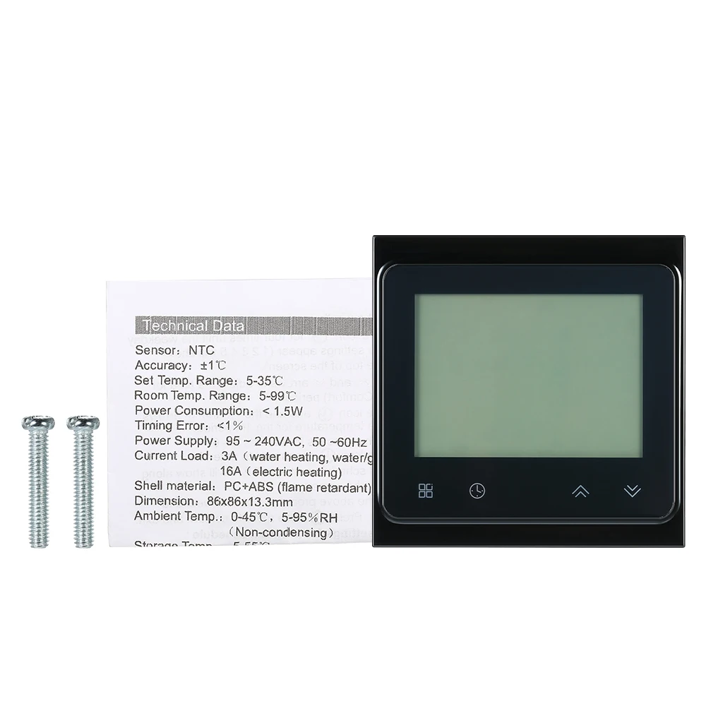 

Smart Temperature Control System Water Heating Thermostat Touchscreen LCD Display Weekly Programmable Temperature Controller