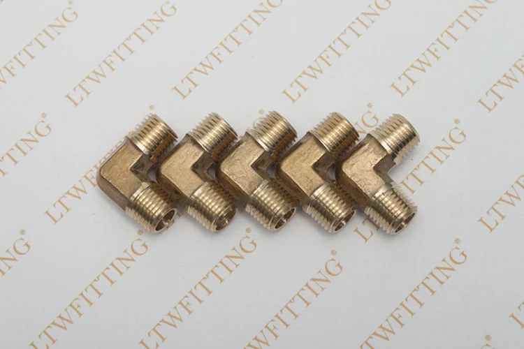 Латунная Труба LTWFITTING мужской угловой фитинг 90 градусов 1/4 дюйма NPT для воды и