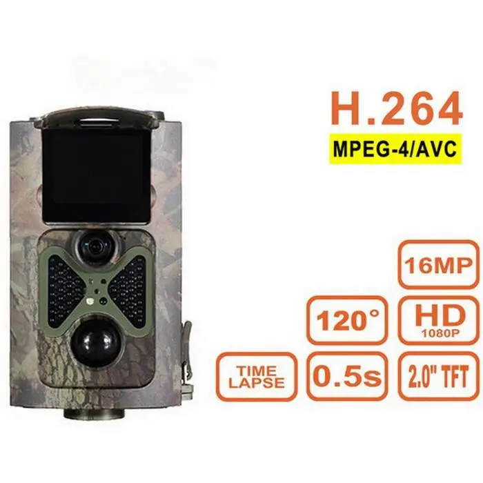 Наружная охотничья камера HC550A 1080P 16MP 120 градусов угловой Датчик "PIR" Фото