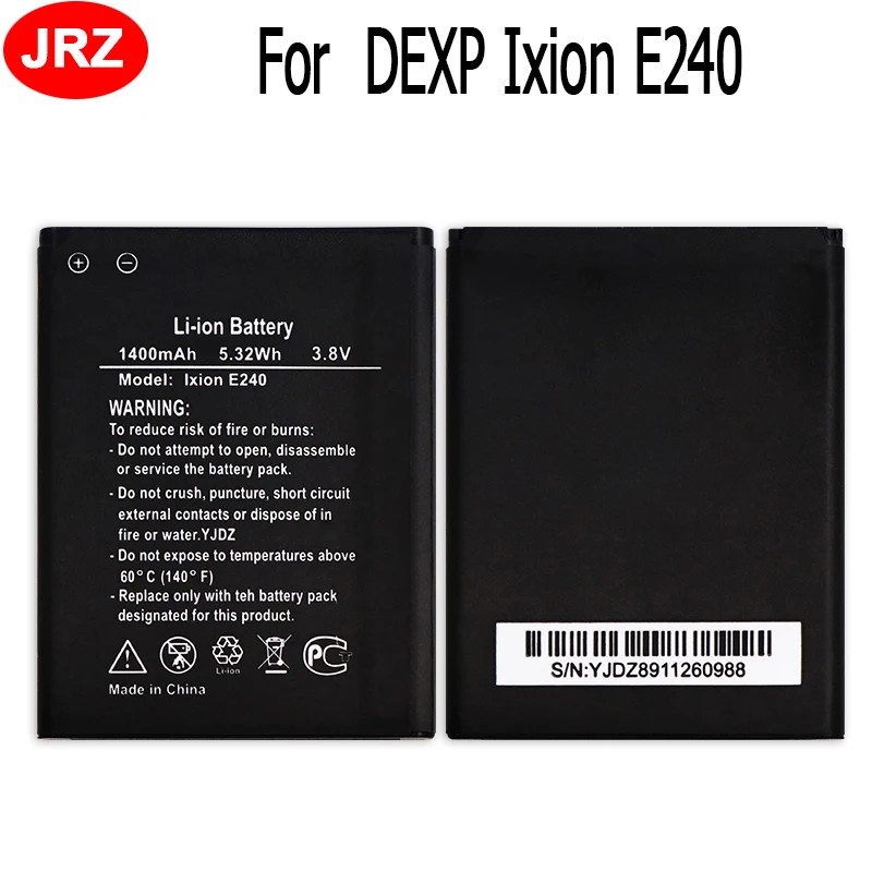 Высокое качество 1400mAh аккумулятор для DEXP Ixion E240 | Мобильные телефоны и аксессуары