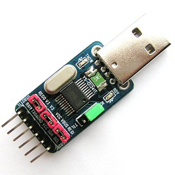 Топ 2 в 1 Ch341T модуль Usb к IEC Iic Uart Ttl главный адаптер конвертер Stc Isp загрузка + Образец
