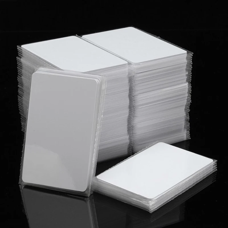 

Free shipping 100pcs ISO14443A 13.56Mhz RFID MIFARE DESfire EV1 2K White Plain Glossy NFC Payment Card
