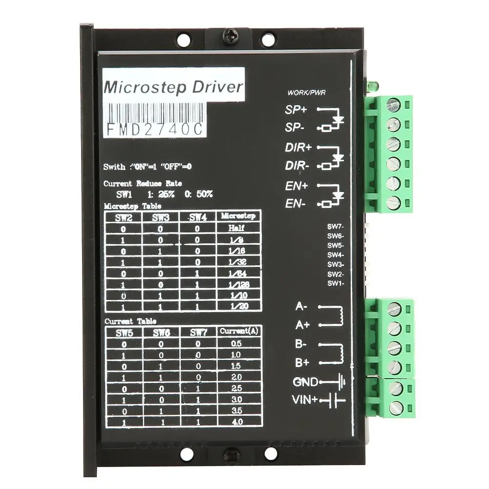Драйвер шагового двигателя FMD2740C ЧПУ 2 фазный шаговый мотор драйвер 50VDC 4A 128