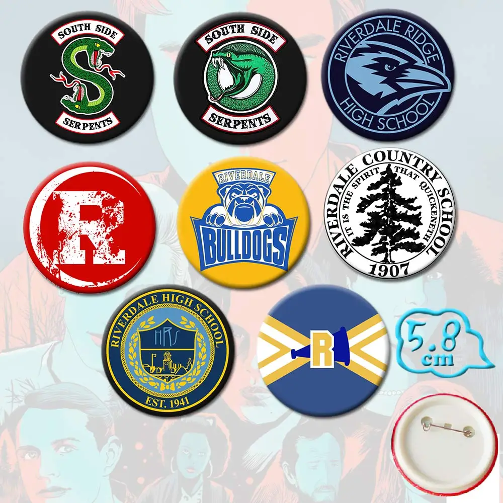 8 шт./компл. ривердейл бейджи ПВХ булавки Archie Эндрюс Бетти Купер южная сторона