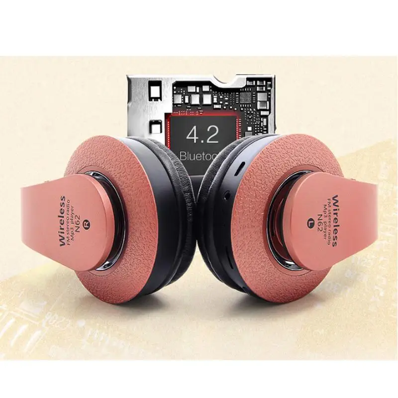 Bluetooth наушники над ухом Hi-Fi стерео Беспроводная гарнитура с шумоподавлением