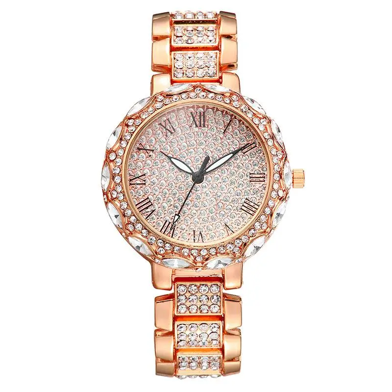 Reloj Mujer для женщин Diamond часы нержавеющая сталь Аналоговые кварцевые наручные