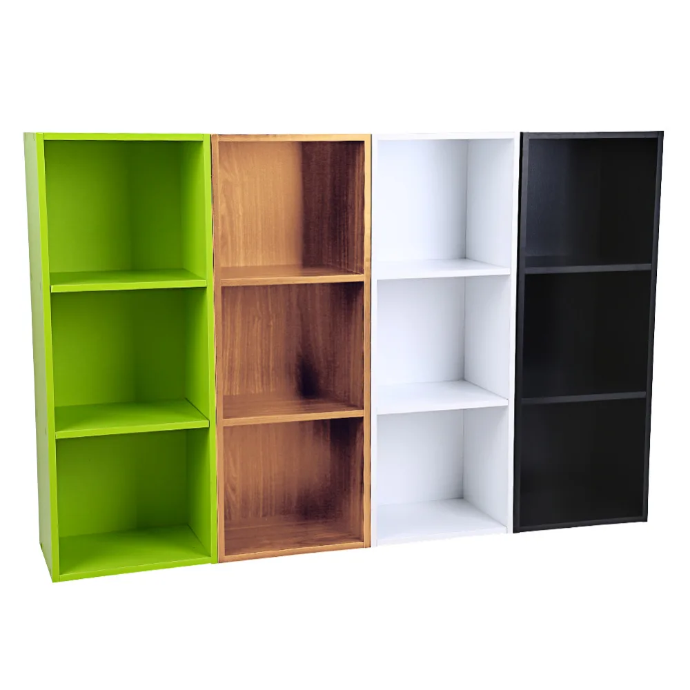 

1/2/3/4 Tiers Brief Multifunction Wooden Bookcase Shelf Standing Book Shelves Office Home Wood Storage Cabinets Display Racks