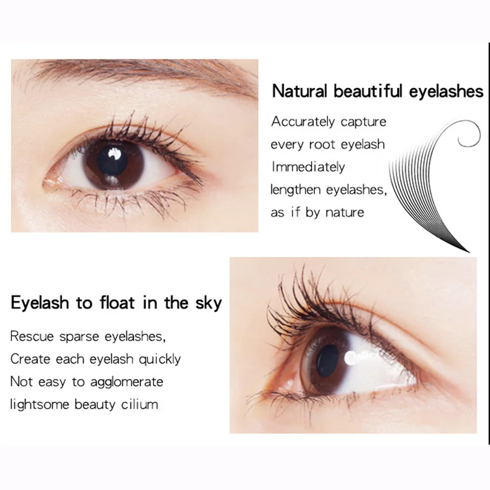 4d шелковые волокна тушь для ресниц закручивающая создающая объем черный