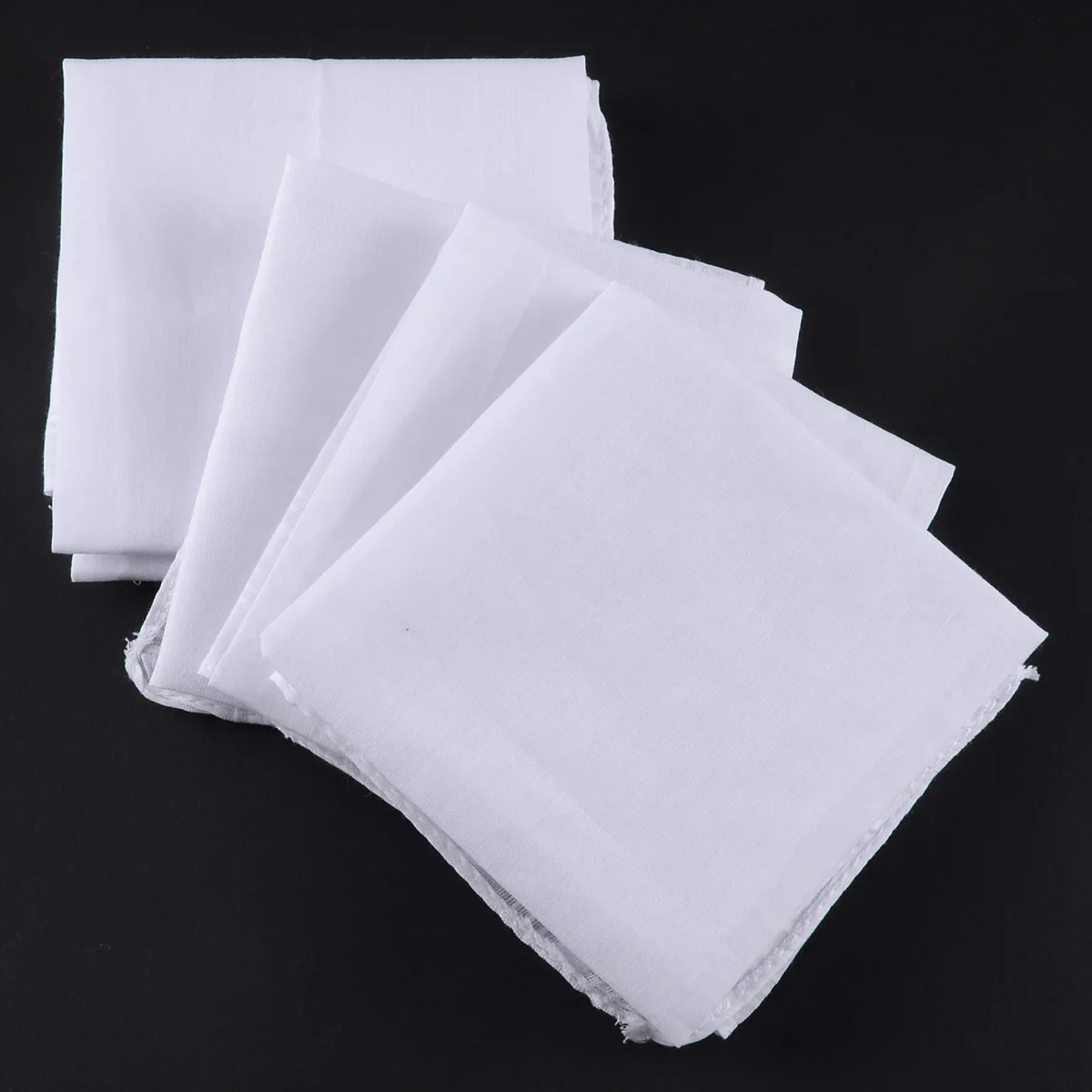 5 шт. белый карманный хлопковый однотонный носовой платок Hankie Hanky с полосой для