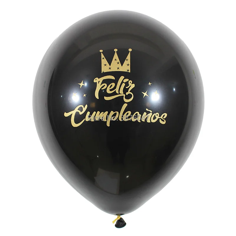 Воздушные шары с надписью happy birthday 6 шт./лот испанские черные розовые золотые