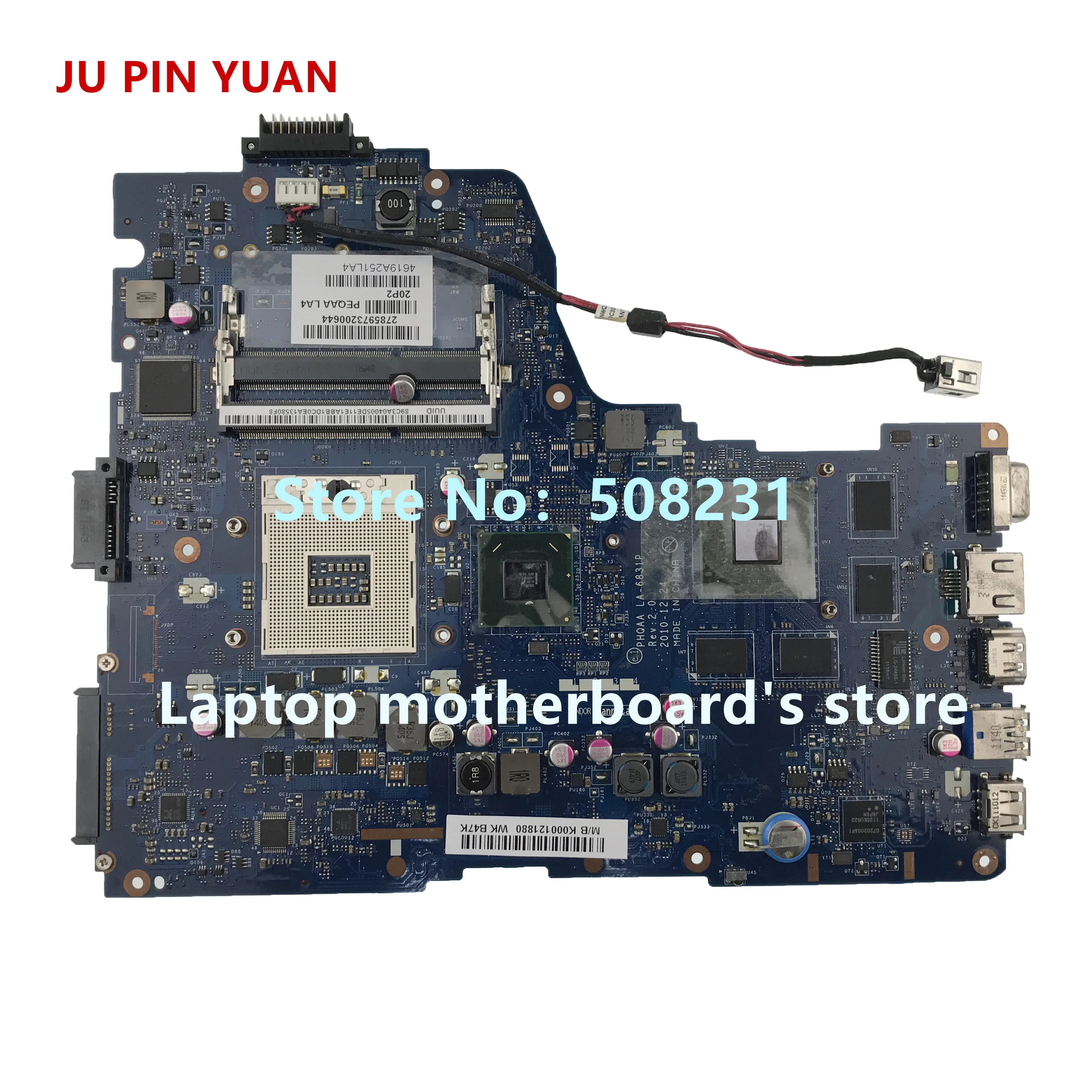 JU PIN YUAN для Toshiba Satellite P750 P755 материнская плата ноутбука K000121880 PHQAA стандартная GT540/2