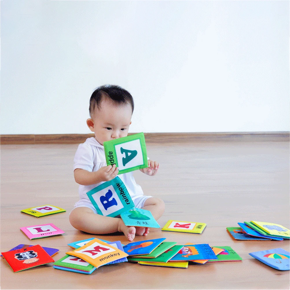 26 шт мягкий чехол книжка с Сумка для хранения из ткани маленьких детей Обучающие