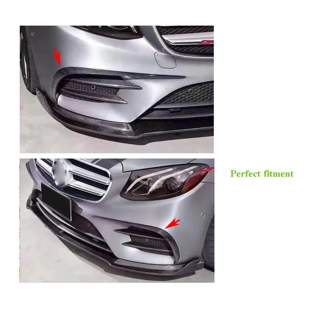Плавники бампера для Mercedes Benz E Class W213 E300 E400 E43 AMG плавники из углеродного волокна