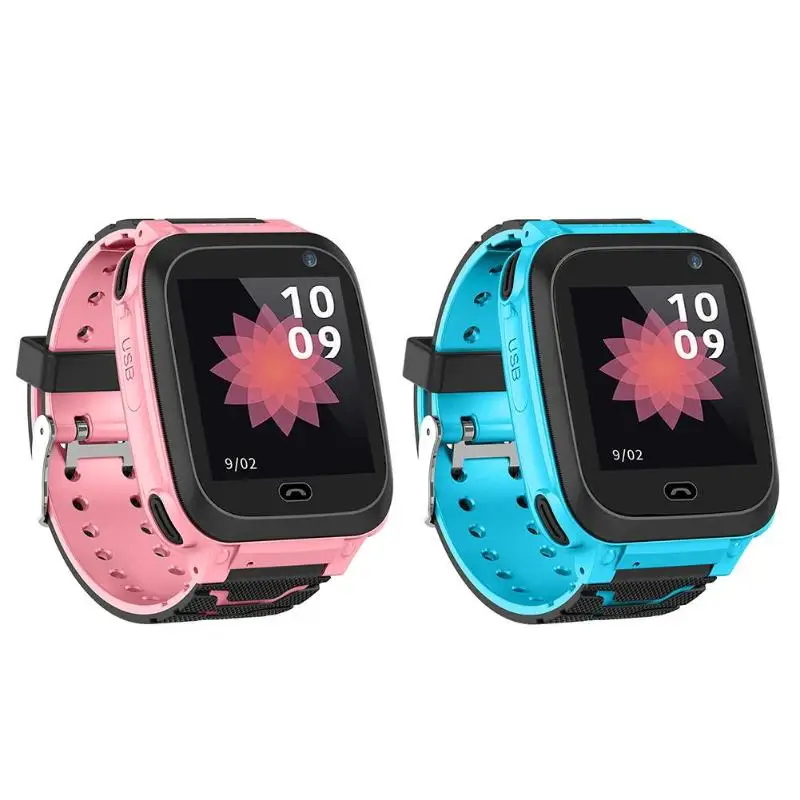 DS38 1 44 дюймовый сенсорный экран умные детские часы один ключ SOS Bluetooth камера