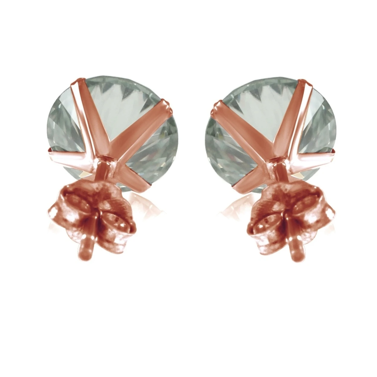 1.50ct бриллиантовая огранка светло-зеленый Муассанит бриллиант 14 k розовое золото