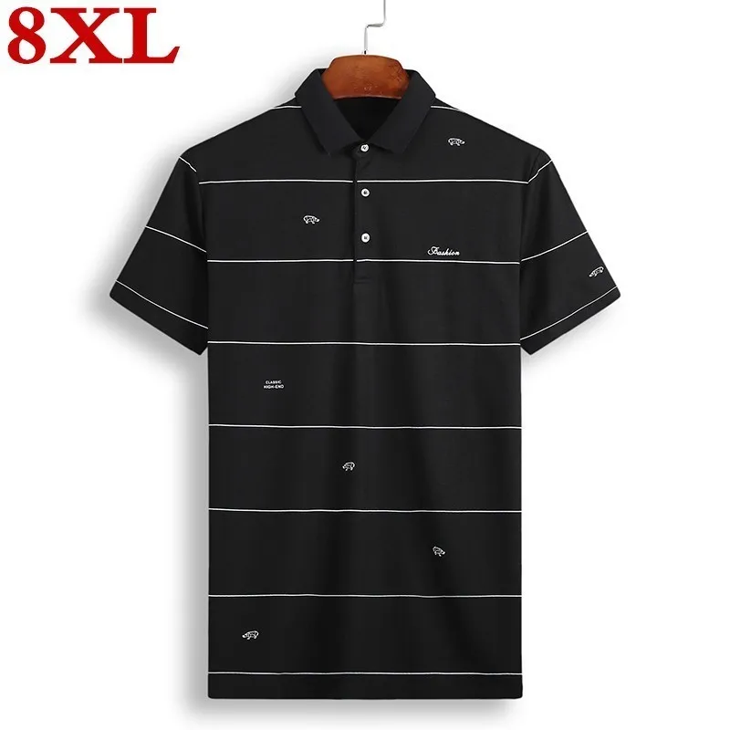 2019 плюс размер 8xl 7xl 6xl новые модные черные рубашки поло мужская брендовая одежда с