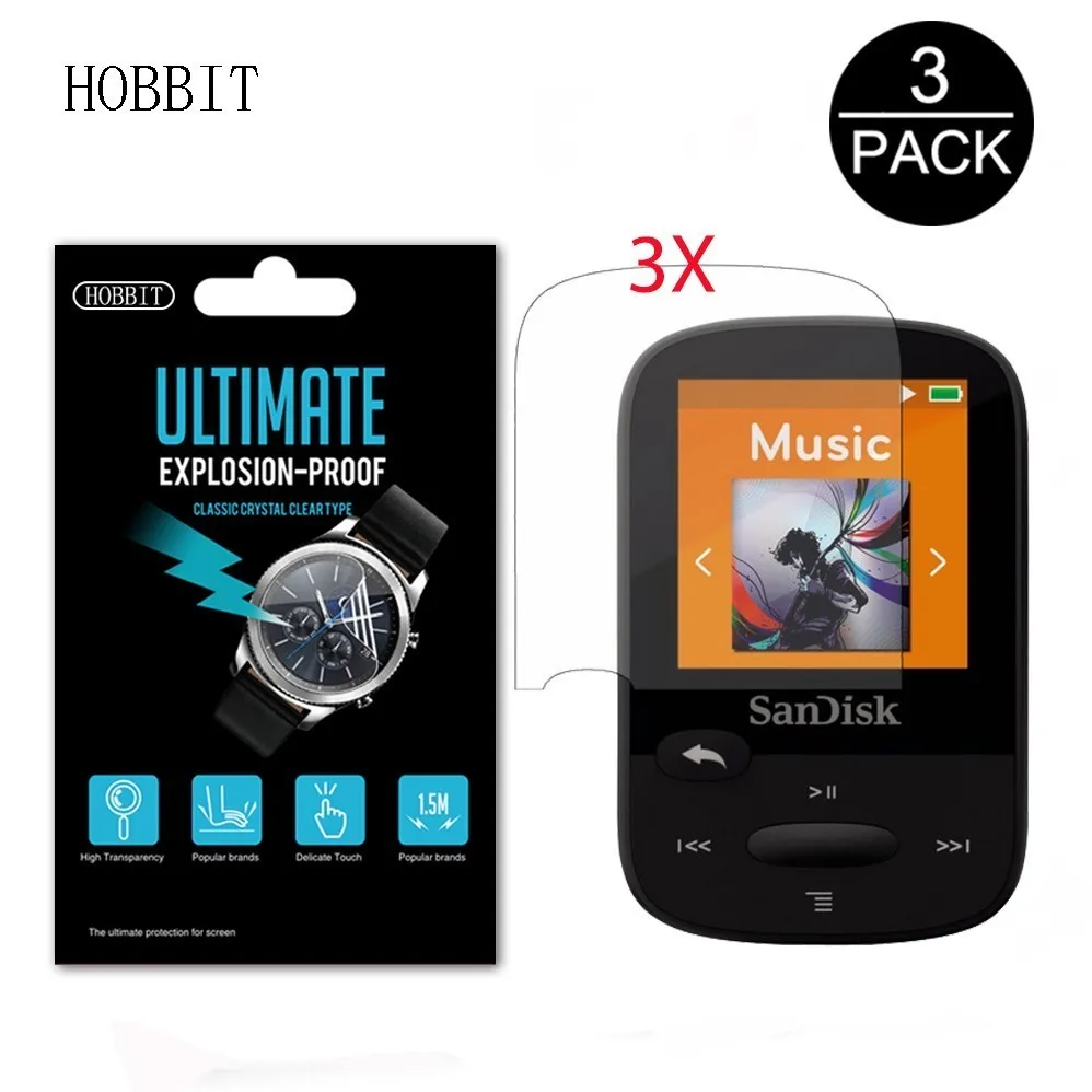 3 шт. прозрачная защитная пленка для Sandisk Sansa Clip Sport Plus Sdmx28|Защита экрана| |