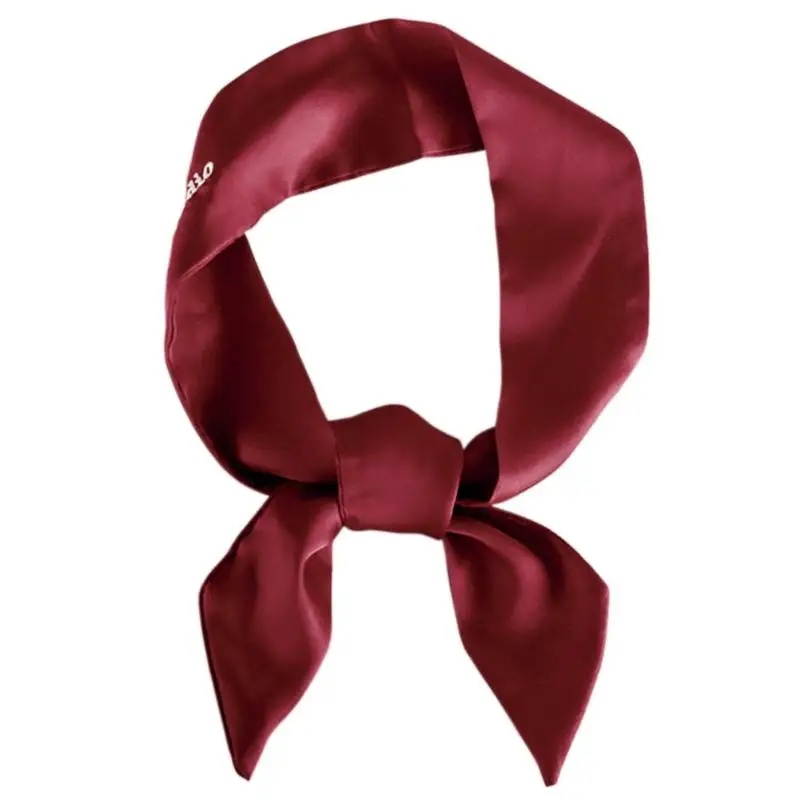 Fashion Women Solid Chiffon Scarf Letter Print Collar Scarves Casual Decor Gift 90*5cm |