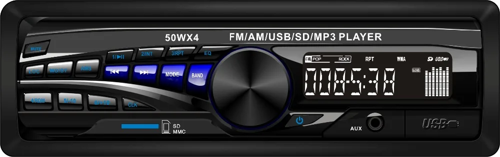 

KUNFINE Автомобильный MP3-плеер один DIN FM радио с USB/SD/MMC/слот и пульт дистанционного управления