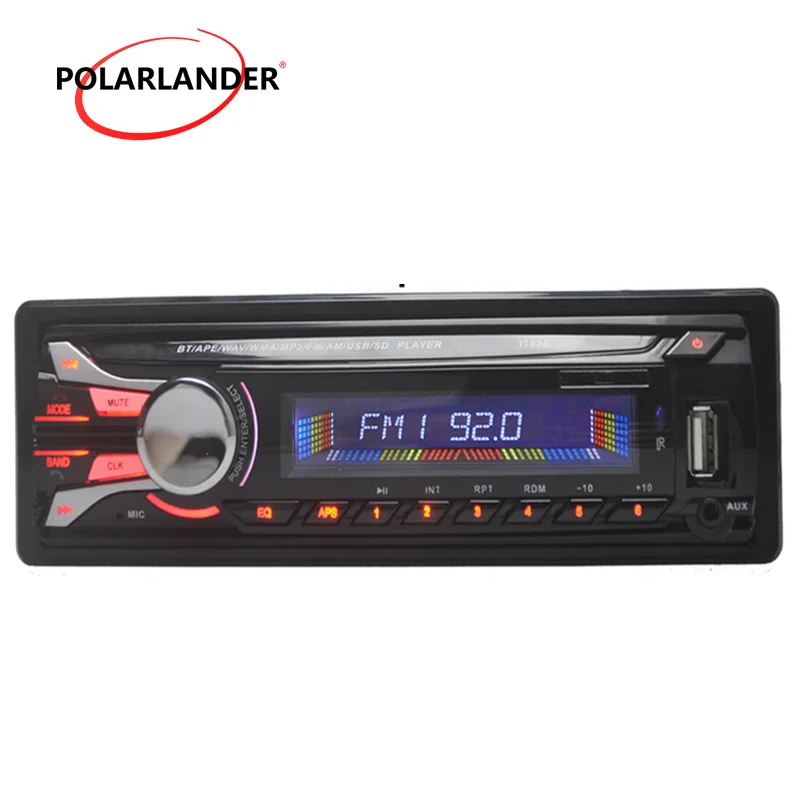 Автомобильное радио стерео Mp3 плеер Bluetooth SD/USB/FM Съемная передняя панель зарядное