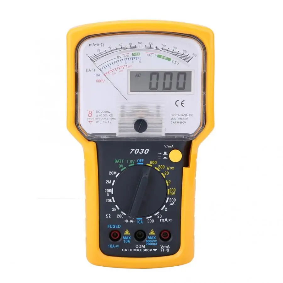 

KT7030 Professionnal Multimeter Multifunction High Sensitivity High Accuracy Analog Digital Double Display Multimeter Voltmeter