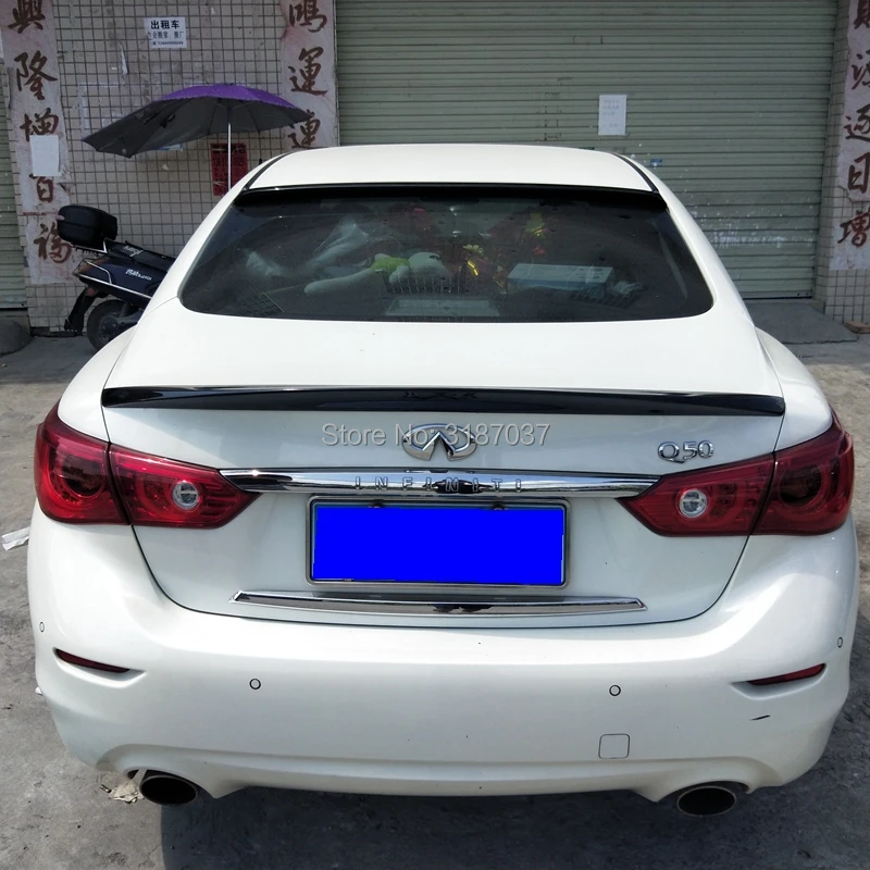 Спойлер для Infiniti Q50 2014 2015 2016 из АБС пластика Неокрашенный детской крышки