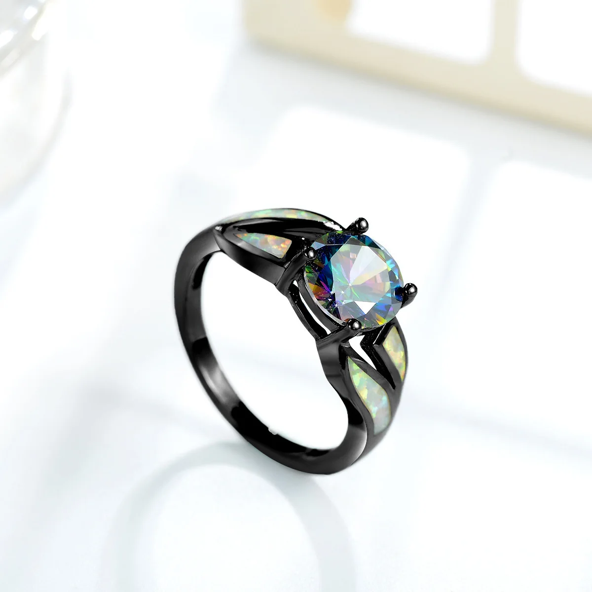 Fashion Popular Seven Colour Black Ring Woman Jewelry Product European Pin Explosive boho anillos mujer A004 jiezhi | Украшения и