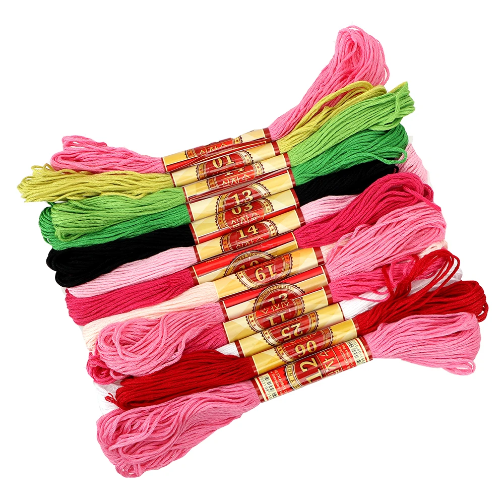 Cotton Embroidery Thread DIY Handmade Polyester Dyeing Line Floss Sewing Tool Cross Stitch Manual |
