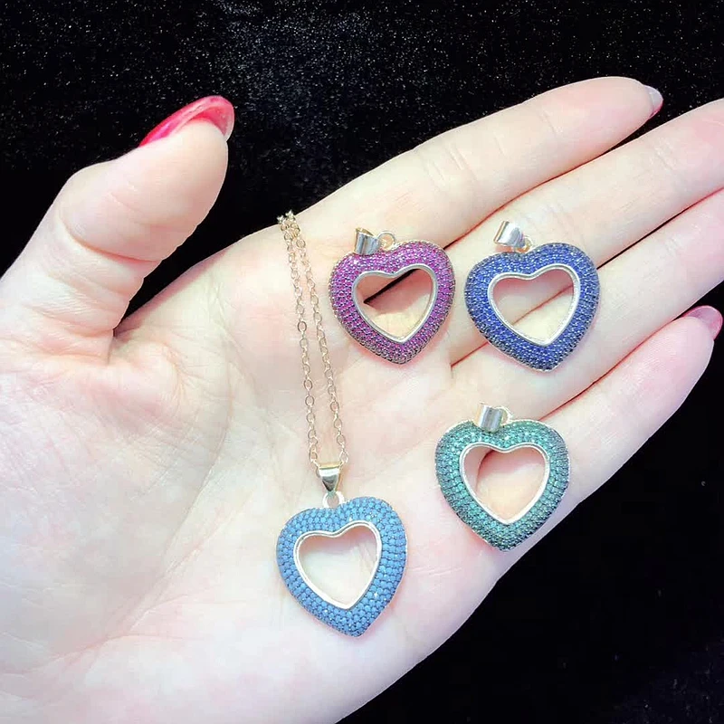 6 шт. романтическое женское колье с кулоном в виде сердца|Ожерелья подвеской| |