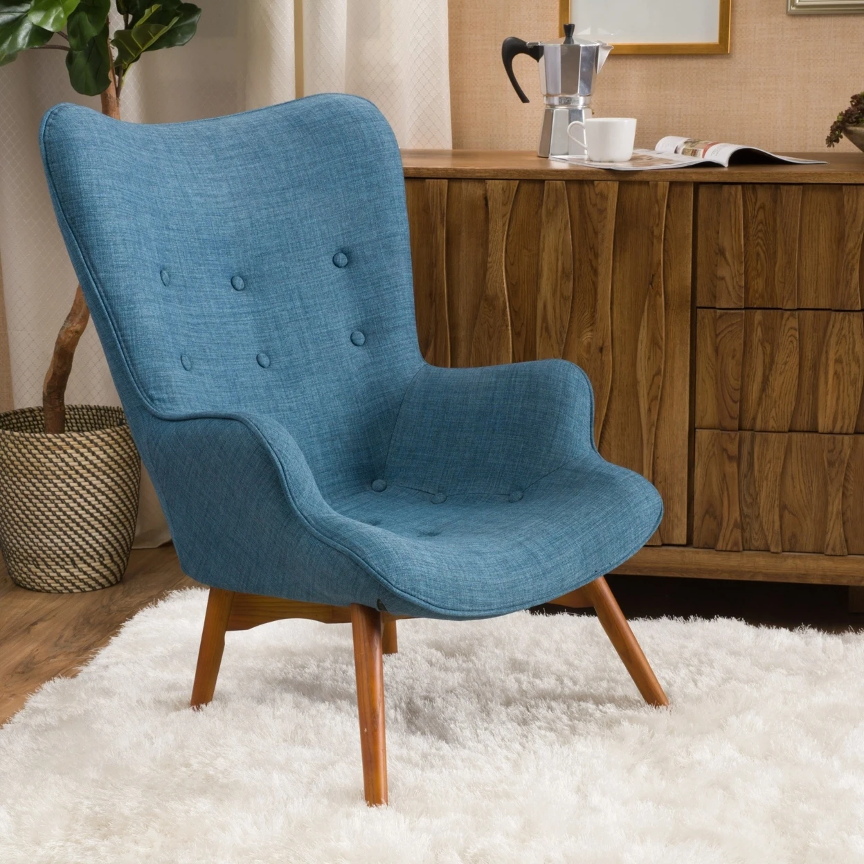 Современный контурный стул для отдыха Acantha Mid Century | Мебель