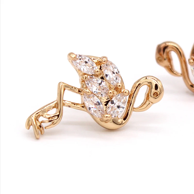 

99 CARATS Japanese and Korean Style Delicate Flamingo Fashion Ear Nails For Women Free Shipping