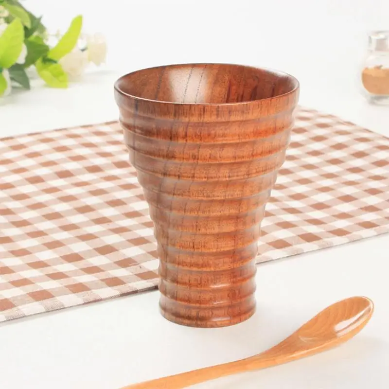8Ounce Hand-Made Solid Wood Carving Strand Cup For Beer Coffee Milk | Дом и сад
