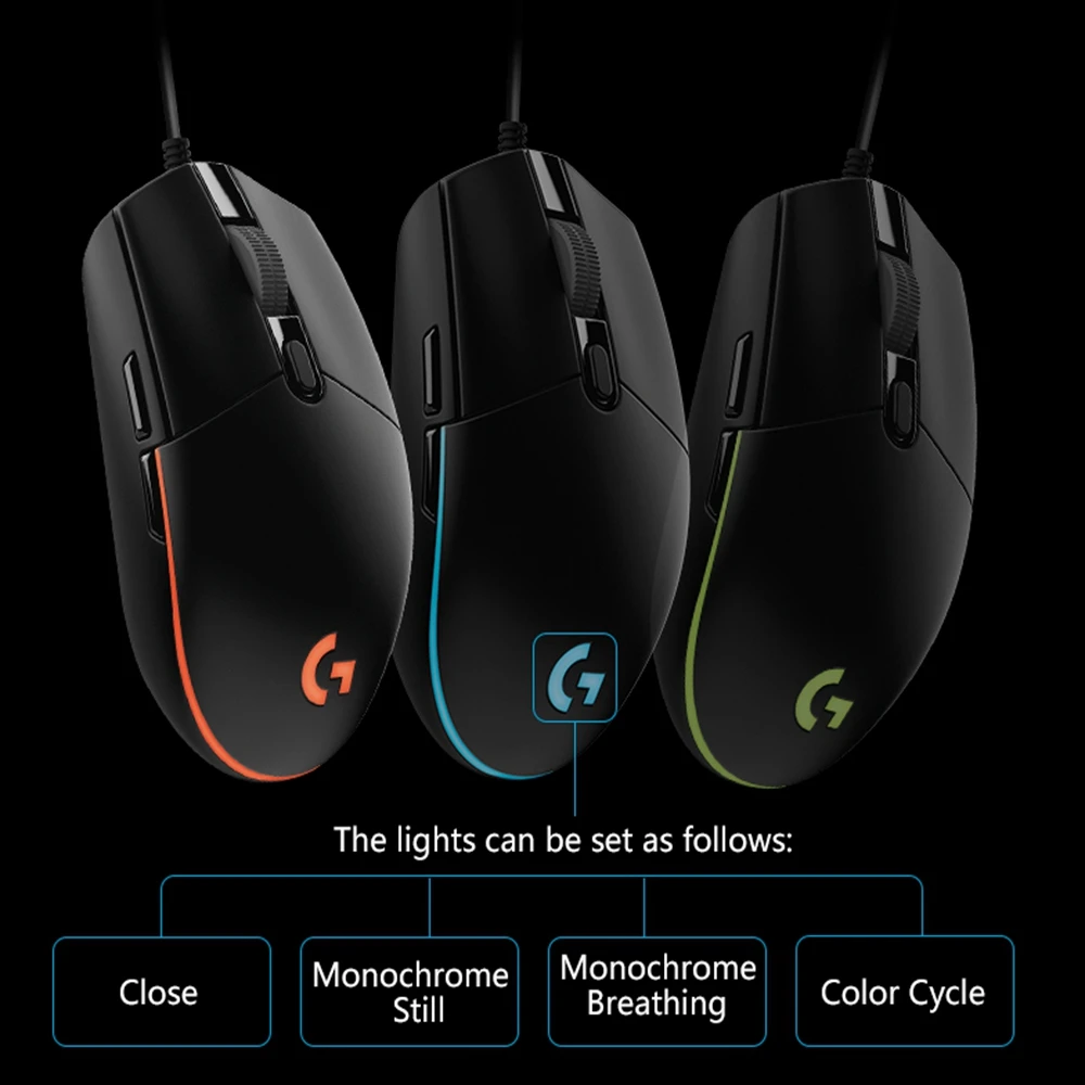 Logitech G102 PRODIGY игровая Оптическая Проводная мышь Поддержка настольного ноутбука