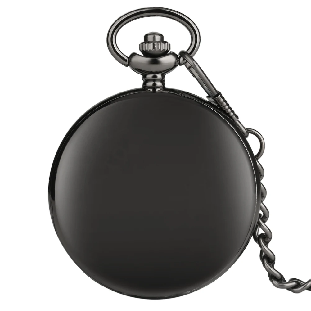 

Engraved Words To My Son To My Husband Series Pocket Watch Black Fob Watches Classic Necklace Chain Pendant Clock for Men Gifts
