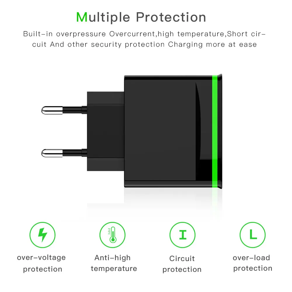 Bakeey 4USB порта зарядное устройство для телефона адаптер штепсельная вилка