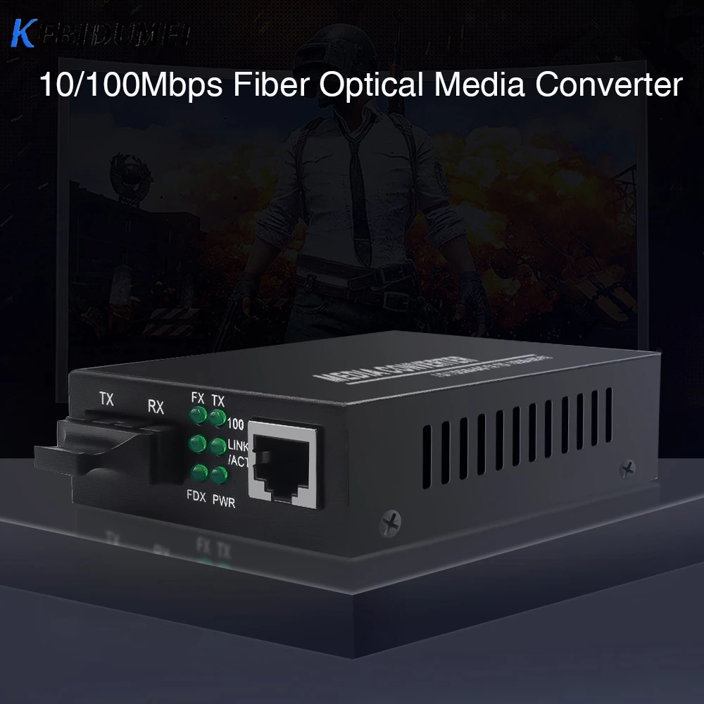 Медиаконвертер KEBIDUMEI RJ45 Ethernet для оптического порта волоконно оптический