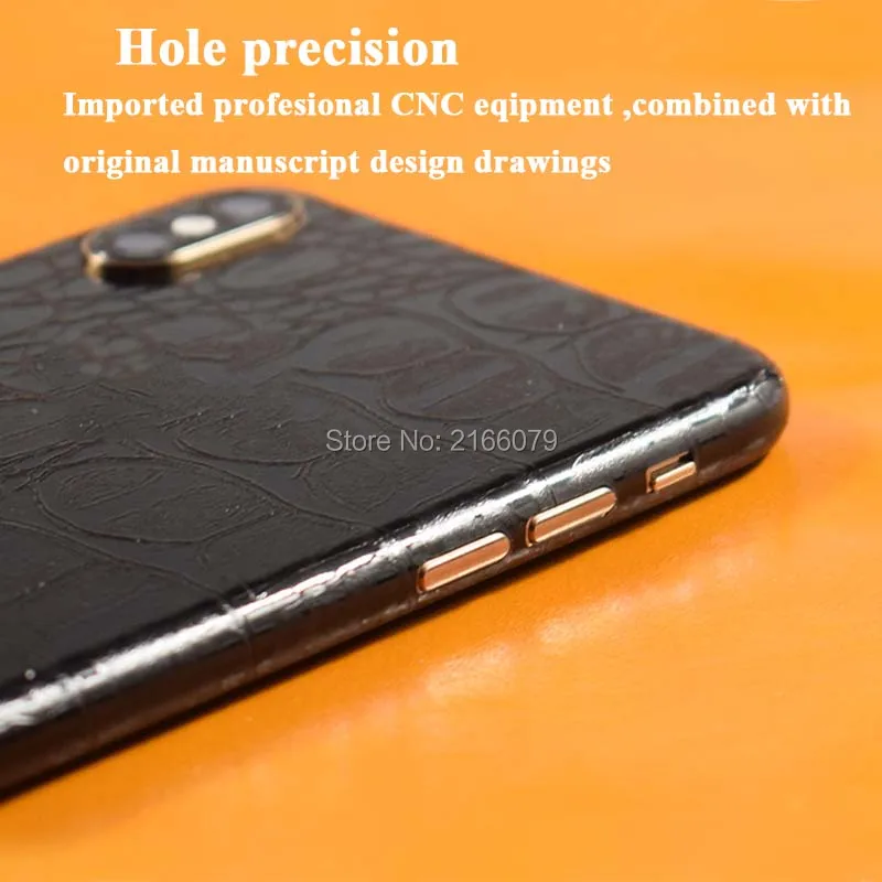 For Apple iPhone X / XS 5.8&quot Max 6.5&quot Crocodile Snake Skin Pattern Leather Full Back Cover Matte Decals Wrap Sticker |