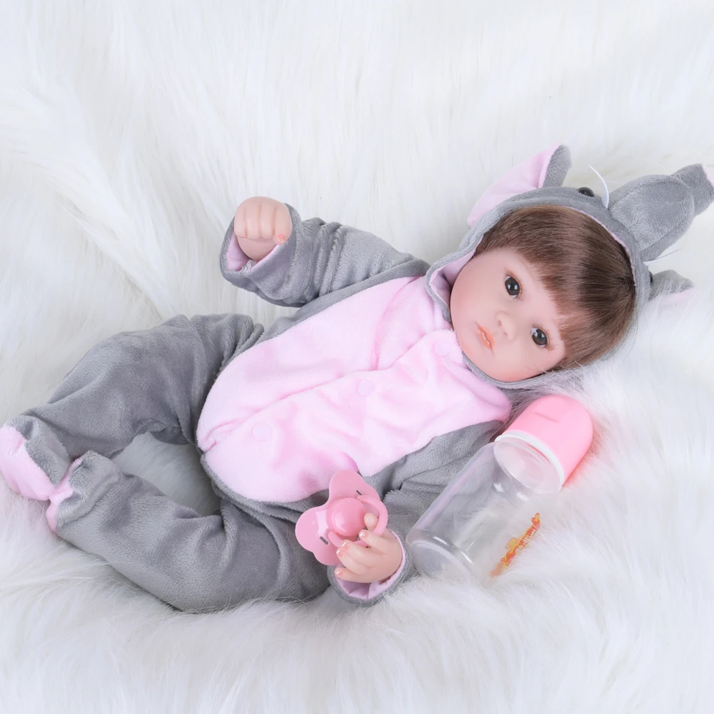 18 &quot45 см силиконовые виниловые куклы reborn для детей игрушки девочек подарок bebe
