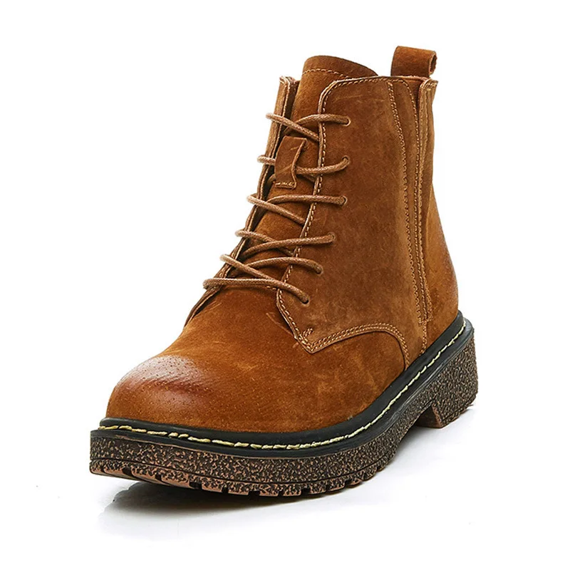 Новые женские Ботинки Martin на плоской подошве сезон осень-зима короткие ботинки