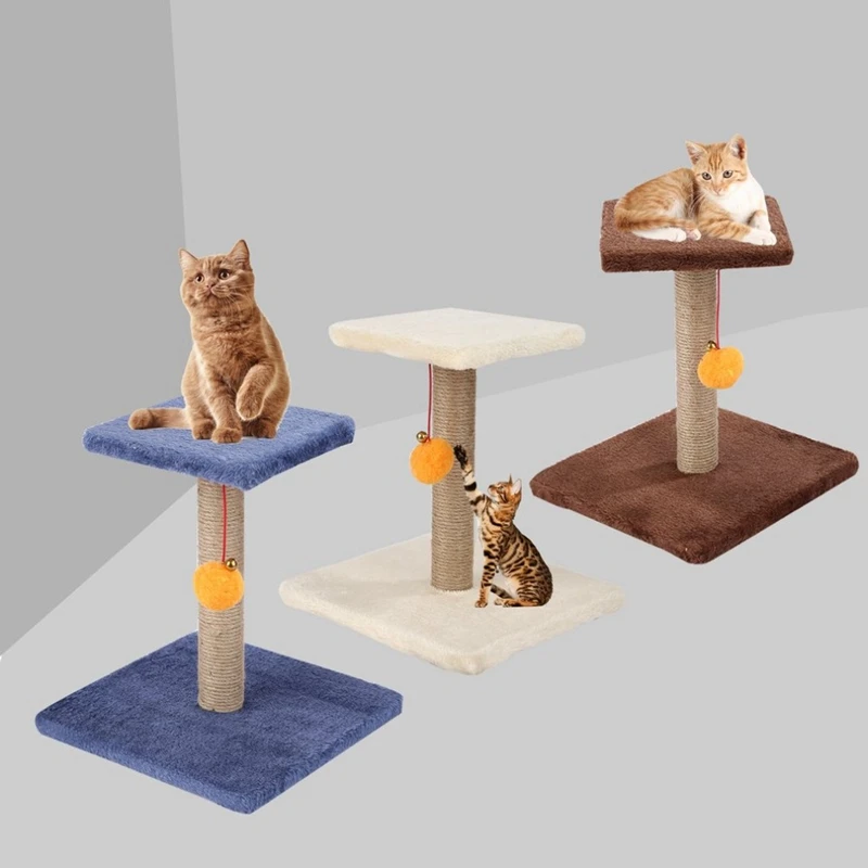 Животное кошка дерево веревка качели мяч Когтеточка альпинистская рама Diy
